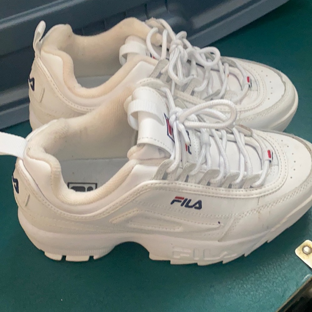 Women's White Fila Sneakers